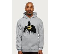 Batman Gotham City Skyscraper Silhouette Hooded Sweatshirt in Mid Grey | Size: 2XL Batman Mid Grey 2XL
