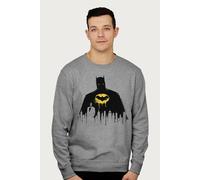 Batman Gotham City Skyscraper Silhouette Sweatshirt in Mid Grey | Size: Large Batman Mid Grey L