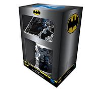 Batman Graffiti Gift Set DC Comics Mug Coaster Keyring, Ceramic, Black/White/Blue