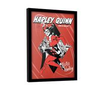 BATMAN Harley Quinn Play Framed Poster (40cm x 30cm) (Red/White/Black)