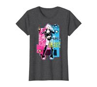 Batman Harley Quinn Rebel Heart T-Shirt, Women, Dark Heather Grey, Small