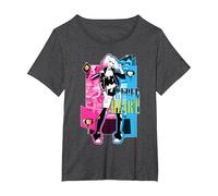 Batman Harley Quinn Rebel Heart T-Shirt, Women's Plus, Dark Heather Grey, 6X