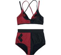 Batman Harley Quinn Stars and Diamonds Bikini Set red black