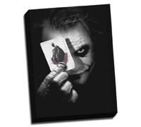 Batman Joker Canvas Card Heath Ledger Canvas Art Print Framed Picture Large 24x18 Inches