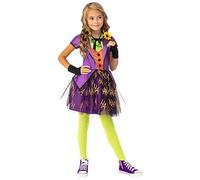 Rubies Girl's DC Super Villains Joker Costume Tutu Dress, Large Halloween