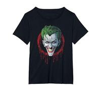 Batman Joker Drip T-Shirt, Women's Plus, Black, 1X