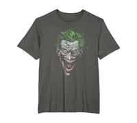 Batman Joker T-Shirt, Men's Big and Tall, Asphalt Grey, 6X Tall