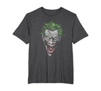 Batman Joker T-Shirt, Men's Big and Tall, Dark Heather Grey, 6X Tall
