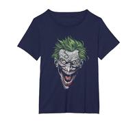 Batman Joker T-Shirt, Women's Plus, Navy Blue, 5X