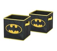 Batman Kids Storage Cubes, 2 Pack Foldable Fabric Bins with Handles, Collapsible Organizer Boxes for Bedroom, Playroom & Nursery, Durable Kids Storage Solution