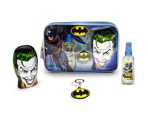 Batman Kids Toiletry Gift Set - Includes Toiletry Bag, Eau De Toilette, 2-in-1 Shampoo & Bubble Bath, Keychain - Safe Travel Essentials for Boys, Perfect for Christmas, Birthdays & Holidays