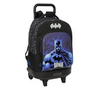 Batman - Large Backpack with Wheels, Compact, Removable, Ideal for Children of Different Ages, Comfortable and Versatile, Quality and Resistance, 33 x 22 x 45 cm