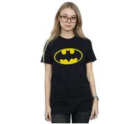 Batman Logo Cotton Boyfriend T-Shirt DC Comics Black XL