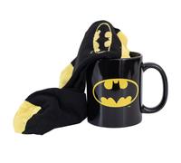 Pyramid International BATMAN (BATMAN LOGO) MUG & SOCK SET - Iconic Batman Logo Design, Great for Fans, Includes Cozy Socks, Durable and Microwave Safe, Great for Everyday Use