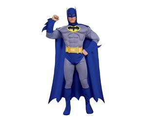 Batman Mens Deluxe Muscles CostumeL Blue/Yellow BN4884