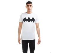 Batman Men's Mono T-Shirt White | Size: Large Batman White L