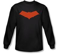 Batman - Mens Red Hood Longsleeve T-Shirt, Large, Black