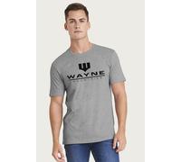 Batman Men's Wayne Industries Logo T-Shirt in Mid Grey | Size: Medium Batman Mid Grey M