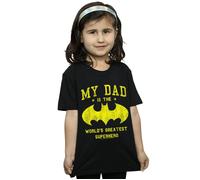 Batman My Dad Is A Superhero Cotton T-Shirt DC Comics Black 7-8 Years