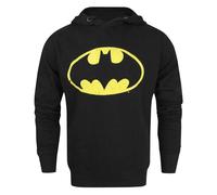 Batman Official Mens Speckle Distressed Logo Hoodie / 2XL Black NS5018