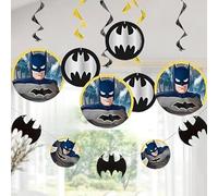 Batman Party Supplies Batman Birthday Party Tableware Pack- Superhero Plates Cups Napkins Table Cover (Decorating Kit)