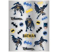 Batman Party Supplies Batman Birthday Party Tableware Pack- Superhero Plates Cups Napkins Table Cover (Stickers)