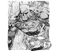 BATMAN Pencils Officially Licensed Silky Touch Super Soft Throw Blanket 152 x 127 cm