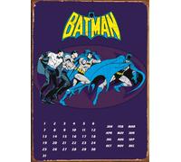 Batman Perpetula Calendar Metal Sign - 40 x 30 cms (Approx 16 x 12 Inches)