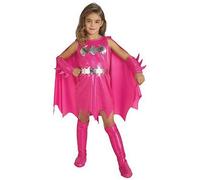 (S (4-6) (3-4 years)) Girls Pink Batgirl Child Costume