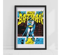 Batman Print - Batman Yellow Flames Poster DC Superhero Wall Art (29.7cm x 42cm - A3)