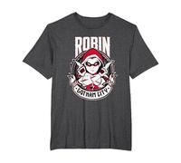 Batman Robin Gotham City T-Shirt, Men's Big and Tall, Dark Heather Grey, 2X Tall