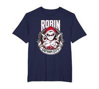 Batman Robin Gotham City T-Shirt, Men's Big and Tall, Navy Blue, 3X Tall