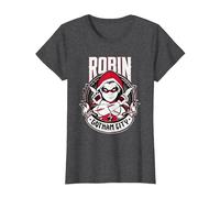 Batman Robin Gotham City T-Shirt, Women, Dark Heather Grey, X-Large