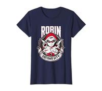Batman Robin Gotham City T-Shirt, Women, Navy Blue, Medium