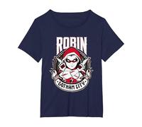 Batman Robin Gotham City T-Shirt, Women's Plus, Navy Blue, 2X