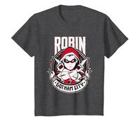 Batman Robin Gotham City T-Shirt, Youth, Dark Heather Grey, Large
