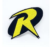 Batman & Robin Logo Crest Badge Iron/Sew On Embroidered Fancy Dress Patch