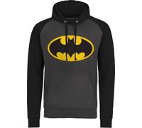 Batman Signal Logo Baseball Hoodie Dark-Grey-Black