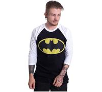 Batman - Signal Logo Baseball White - Longsleeve - white - L - 100% Cotton L