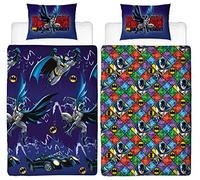 Batman Single Duvet Cover - Dark Knight Design - Officially Licensed Reversible Bedding set with matching Pillowcase