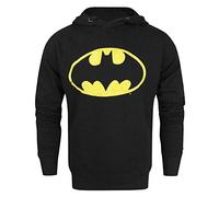 Batman Speckle Distressed Logo Men's Hoodie Black