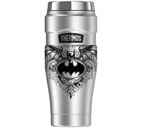 Batman Sublimated Winged Logo, THERMOS STAINLESS KING Stainless Steel Travel Tumbler, Vacuum insulated & Double Wall, 16oz