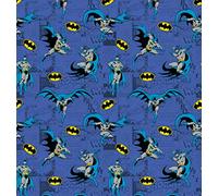 Batman Superman Wonder Women Fabric - VISF239 Batman Blue - by 0.5 Metre - 100% Cotton (VISF239 Batman Blue)