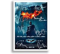 Batman The Dark Knight Cast Signed A4 Poster Photo Print Framed Autograph Gift Movie Film (A3 Poster only)