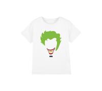 Batman The Joker Face Kids T-Shirt, White | Size: 4-5 Years Batman White 4-5 Years