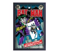DC Comics Batman The Joker's Back In Town Framed Canvas Print Multicoloured 40cm x 30cm