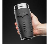 Batman travel mug 450ml (15 fl oz) double-walled black silicone sleeve gift