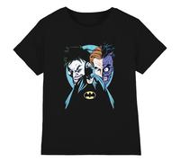 Batman Unisex Adult Creeping Villains T-Shirt - Black - Black - M