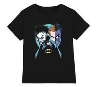 Batman Unisex Adult Creeping Villains T-Shirt - Black - Black - S