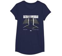 Batman v Superman Cowl 85th Anniversary T-Shirt, Girls, Navy Blue, X-Small